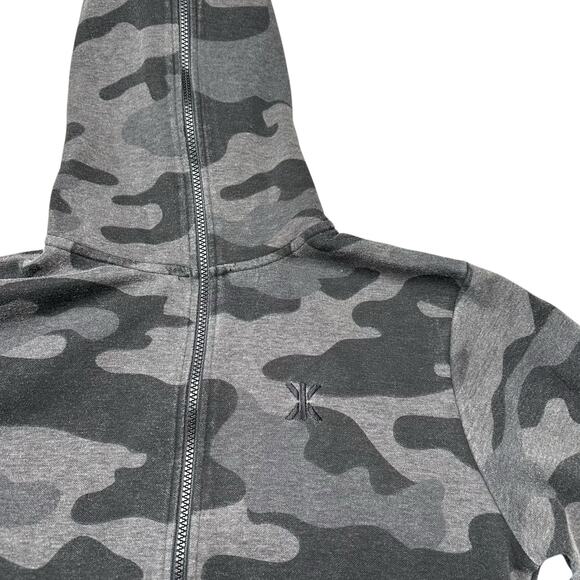 ONEPIECE Gray Camouflage One Piece Full Zip Hooded Jumpsuit Unisex Size Small - Picture 4 of 8